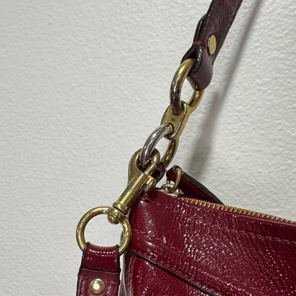 Coach Burgundy Leather Shoulder Bag - Picture 4 of 16